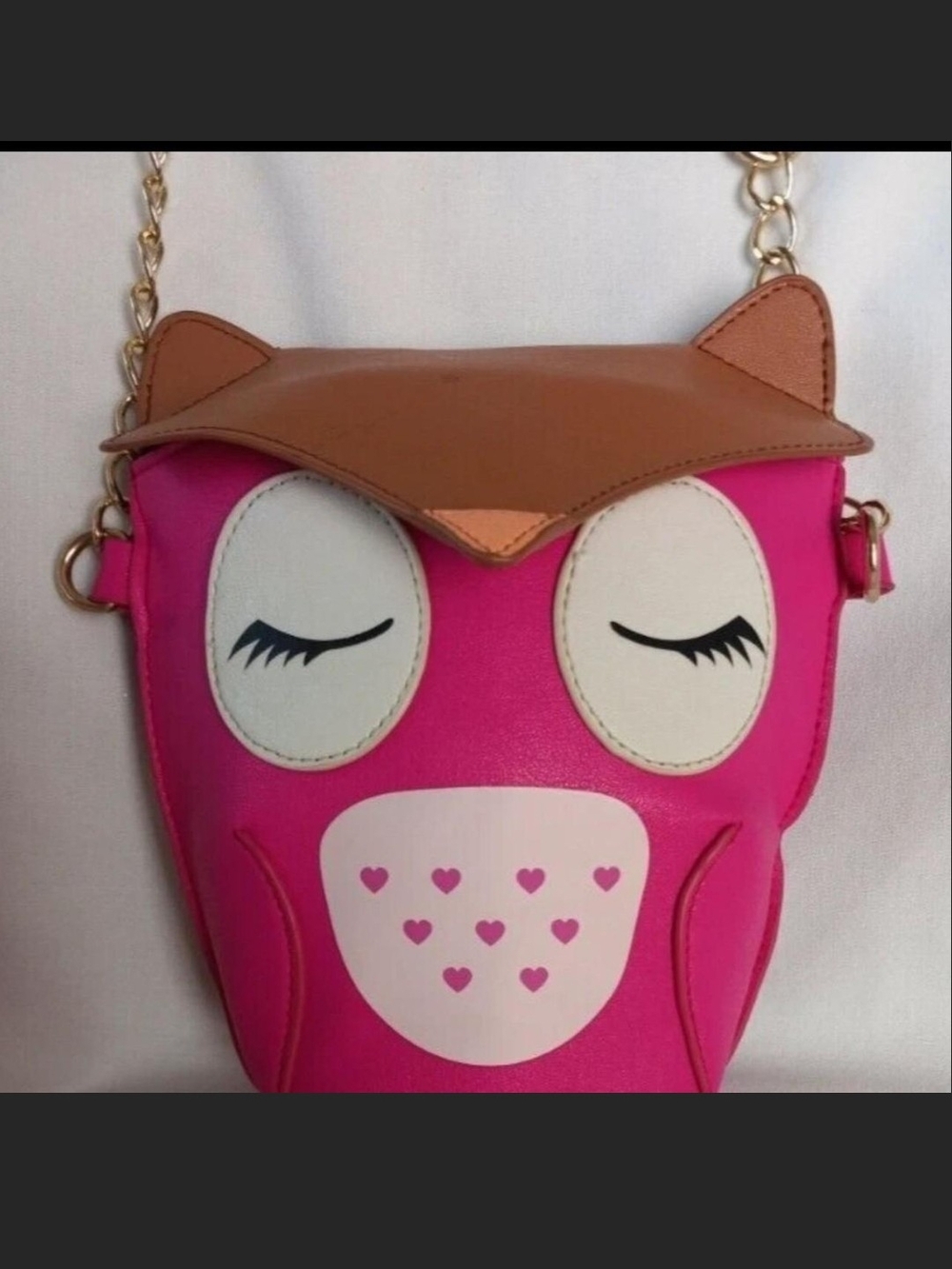 Betsey Johnson Luv Betsey Pink OWL Kitsch Crossbody Shoulder Bag